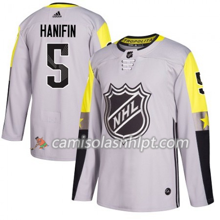 Camisola Carolina Hurricanes Noah Hanifin 5 2018 NHL All-Star Metro Division Adidas Cinza Authentic - Homem